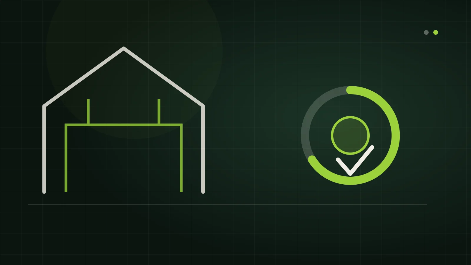 Minimal illustration of a house with a home-build contingency reserve.