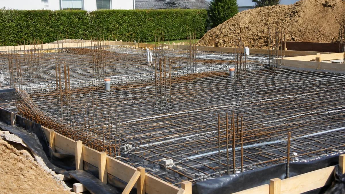 Przygotowanie fundamentów domu przed betonowaniem i zasypaniem